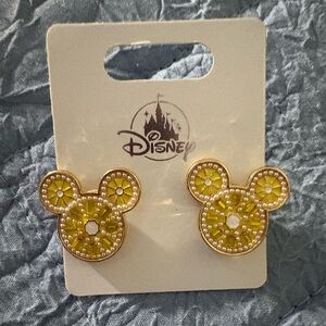 Disney Mickey Mouse lemon gold toned beautiful earrings Summer Spring!